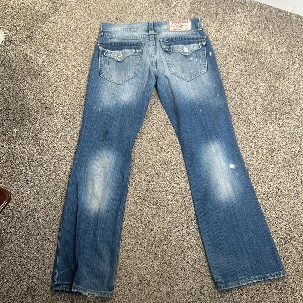 True religion blue distressed jeans size 32